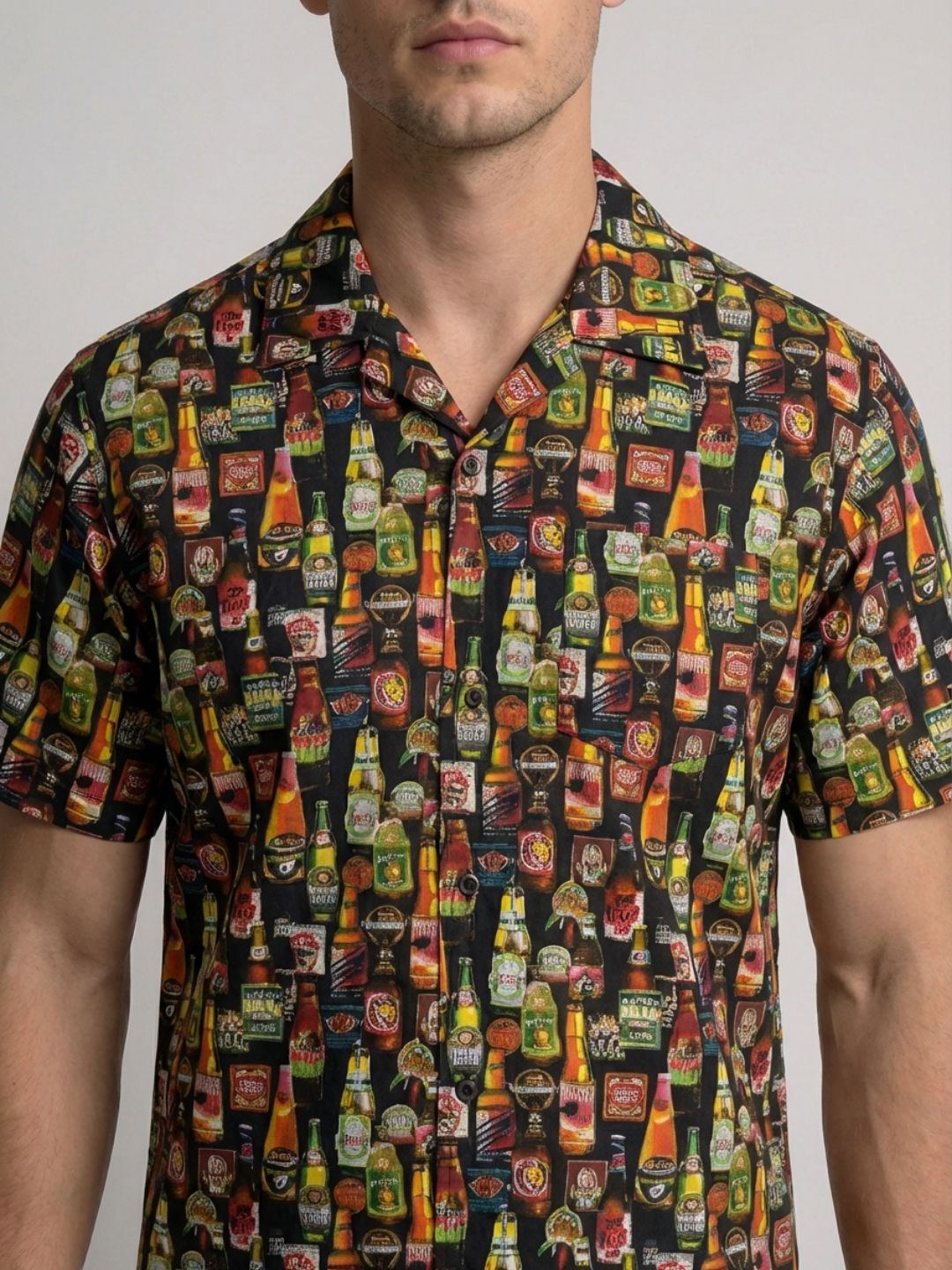 Print S/S Shirt Beer Print