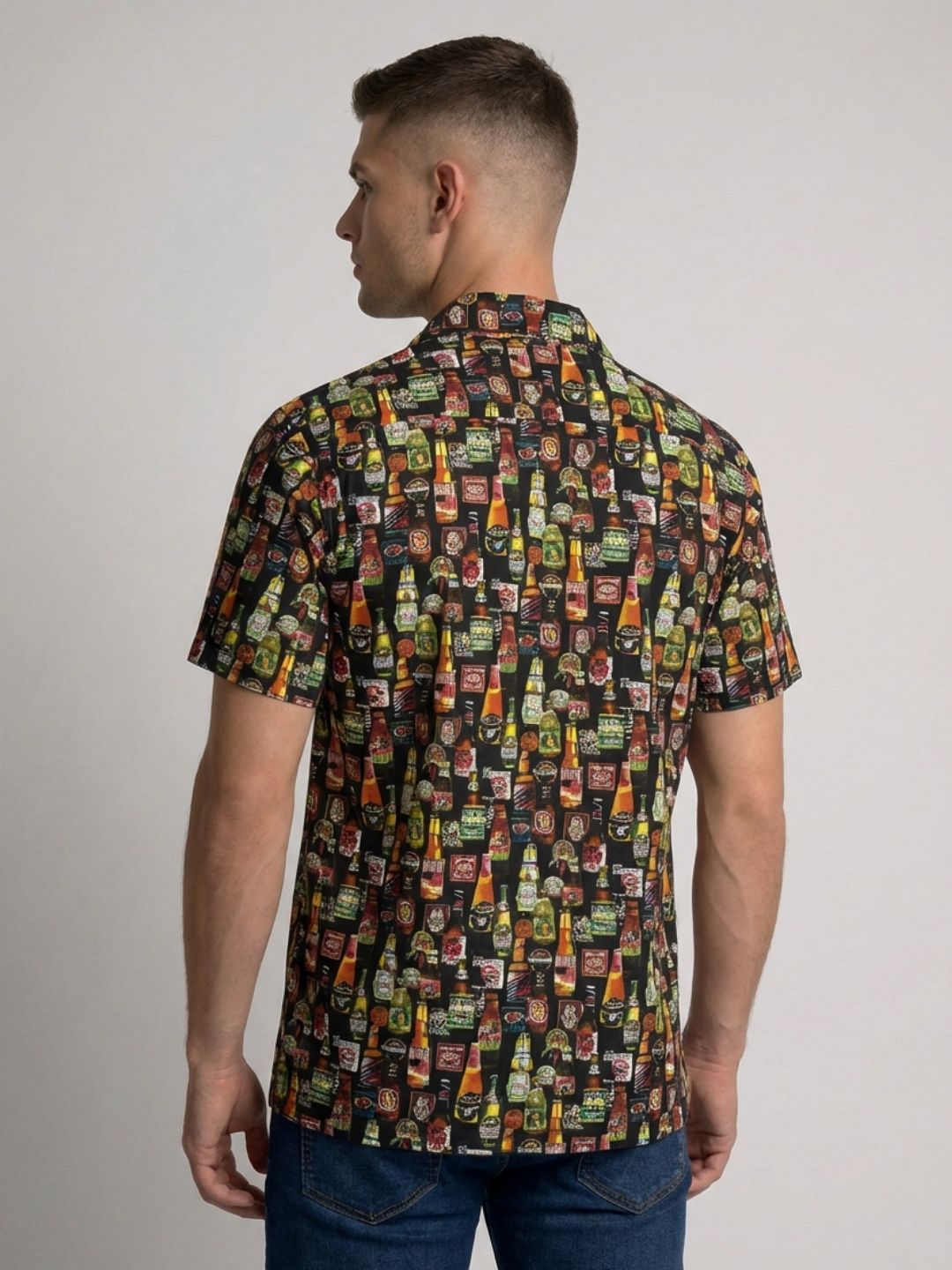Print S/S Shirt Beer Print